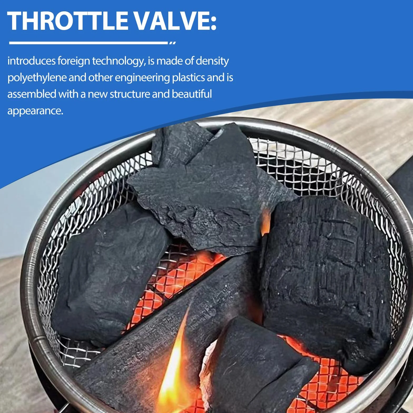 GOMETY Allume-Charbon Électrique 500W, Brûleur Charbon de Bois pour Barbecue et Grill