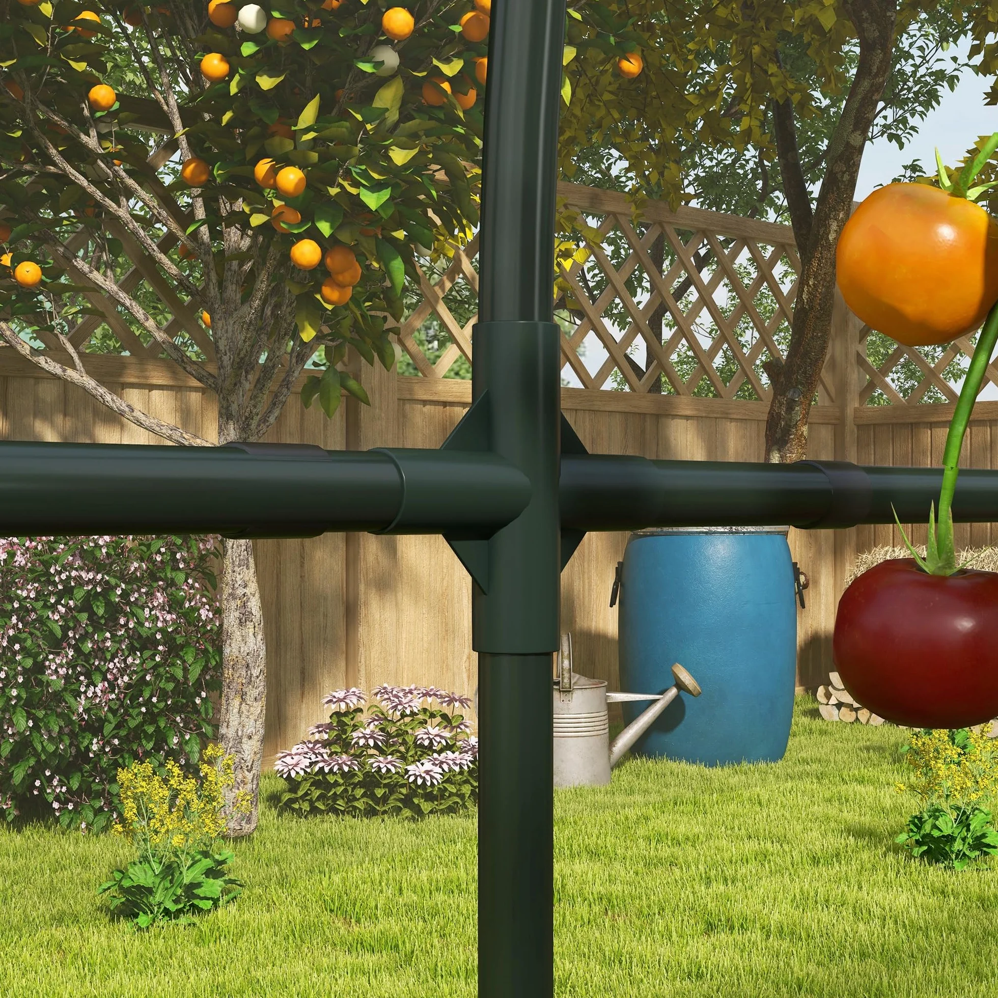 Outsunny Serre de Jardin 600 x 123 x 171 cm Transparent bâche renforcée châssis en Acier