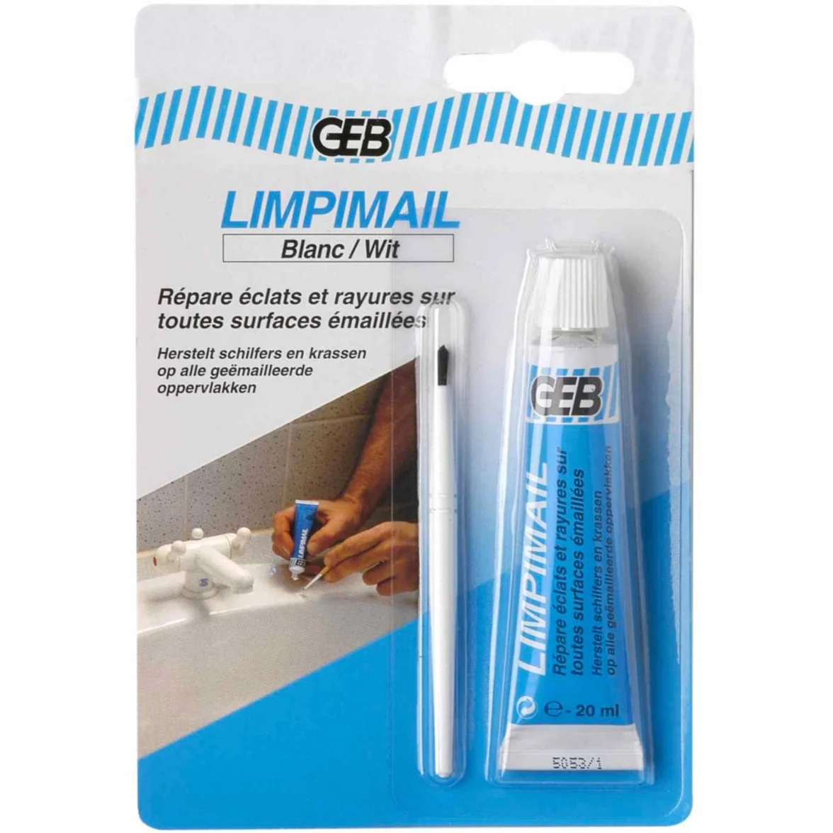 GEB Limpimail pâte de réparation pour éclats d'émail - Tube 20 ml