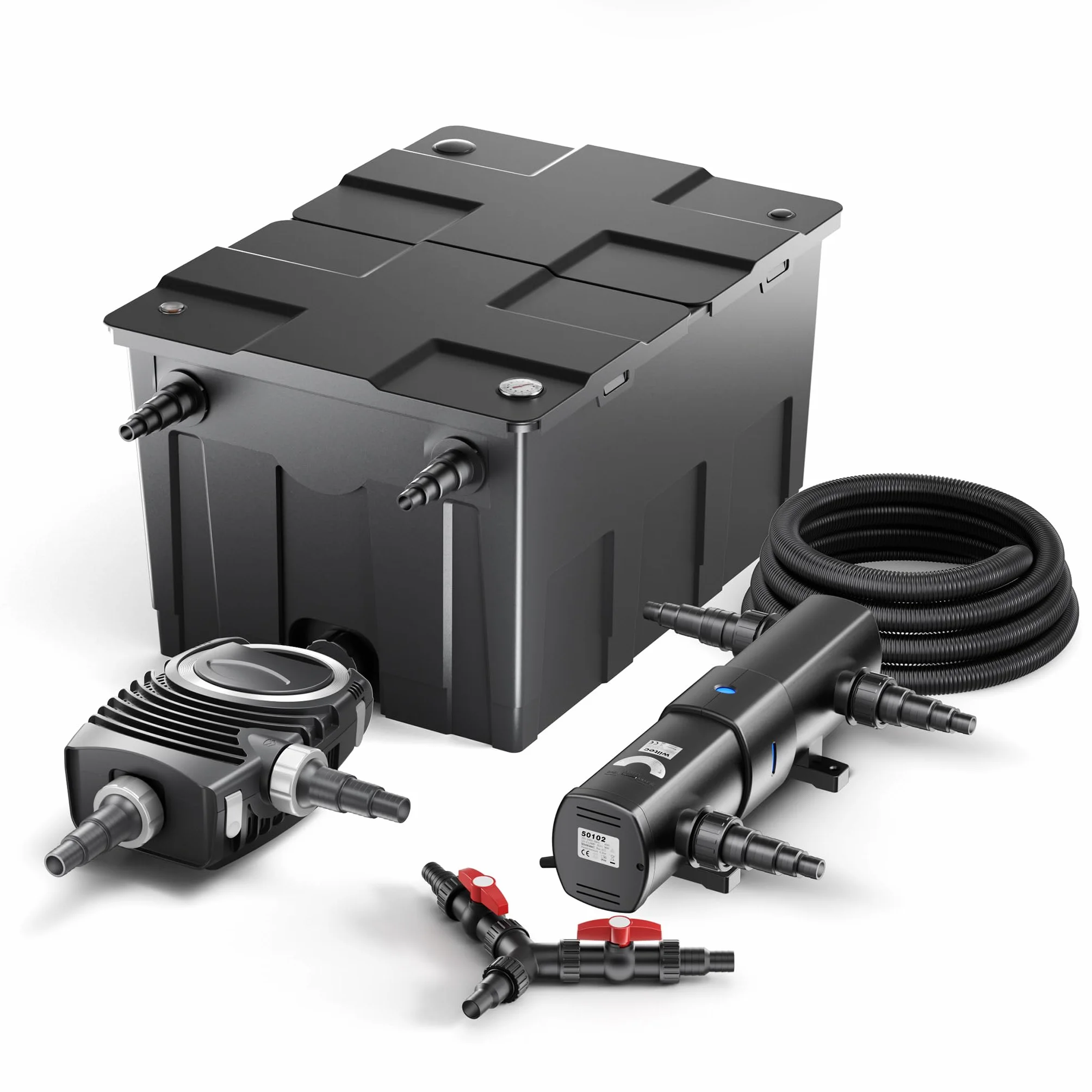 SunSun CBF-550 Filtre de bassin 60000L Biologique NEO10000 Pompe 10000l/h 80W CUV-236 Lampe UV 36W Clarificateur