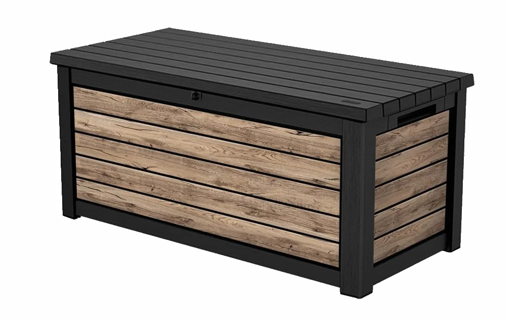 Keter Coffre de rangement jardin 630L Aspect bois Douglas