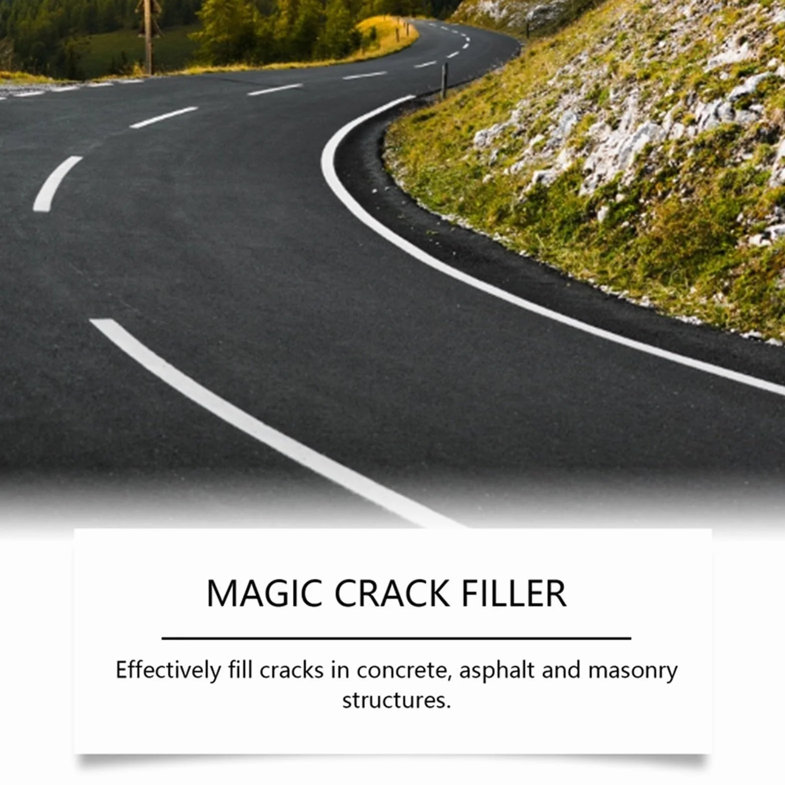 Magic Crack Filler Asphalt Black 2 lb, entièrement chargé d'asphalte et de fer à lisser. Installation facile, granulation, montage et bricolage (3)