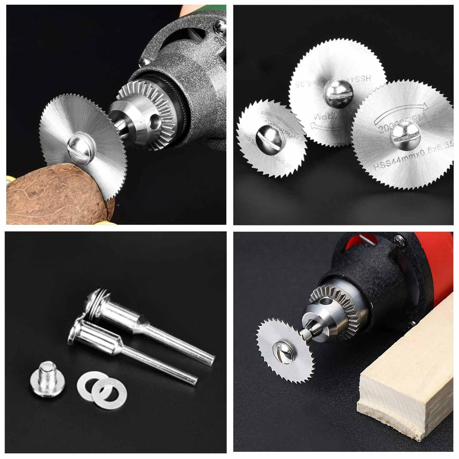 Disques de Coupe pour Dremel Outil Rotatif, HSS, Lame Mini Scie Circulaire pour pour la Coupe du bois, Plastique et Métal