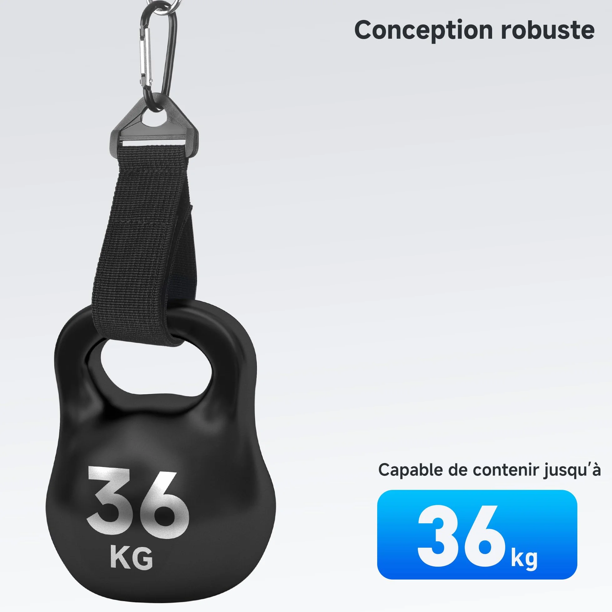 Cable Matters Paquet de 5 Sangles d'organisation de cordons d'extension robustes avec boucle en métal, capacité de charge de 36 kg, support de cordon d'extension avec sangles à crochets de 40 x 3,8 cm