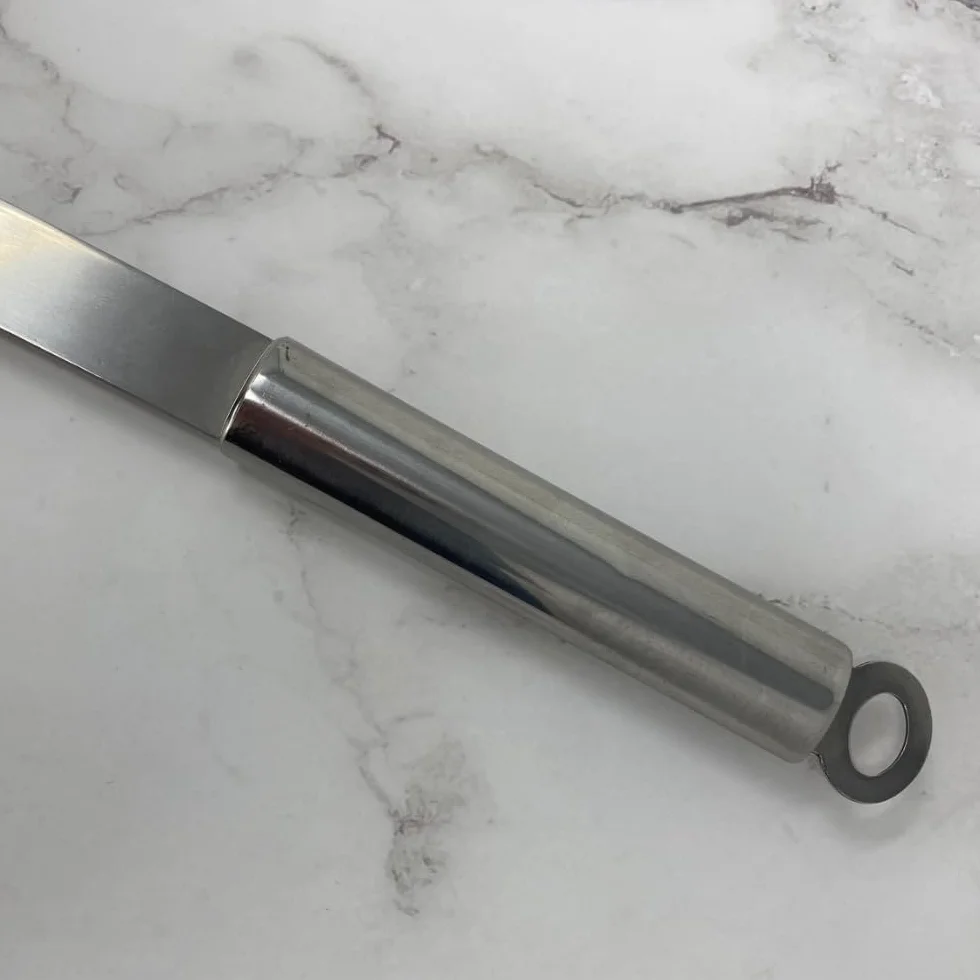 Spatule Inox Manche Ergonomique pour Plancha Barbecue Ustensile Cuisine Résistant