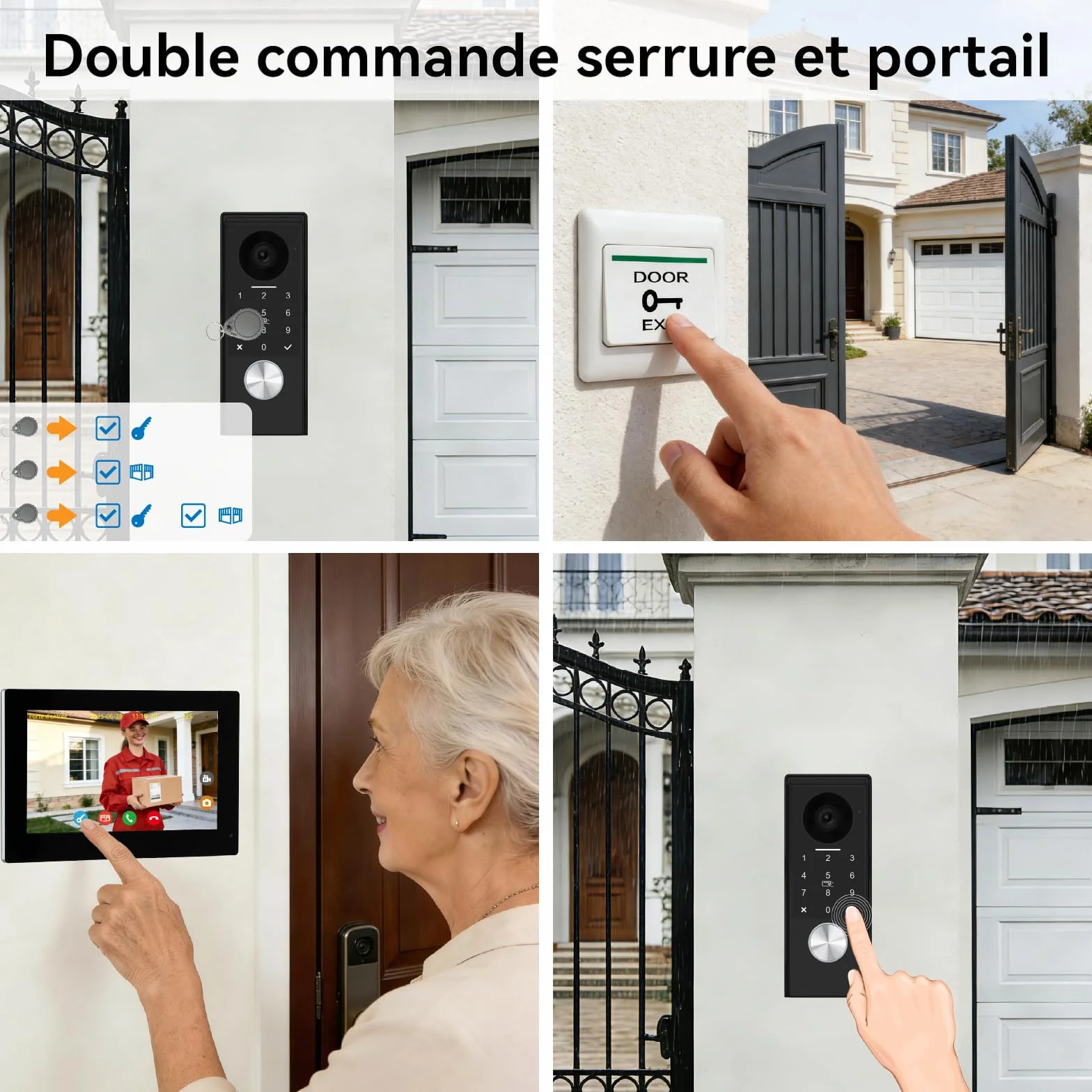 Visiophone filaire 2 fils avec caméra Full HD, écran tactile 7", Tuya app, détection de mouvement
