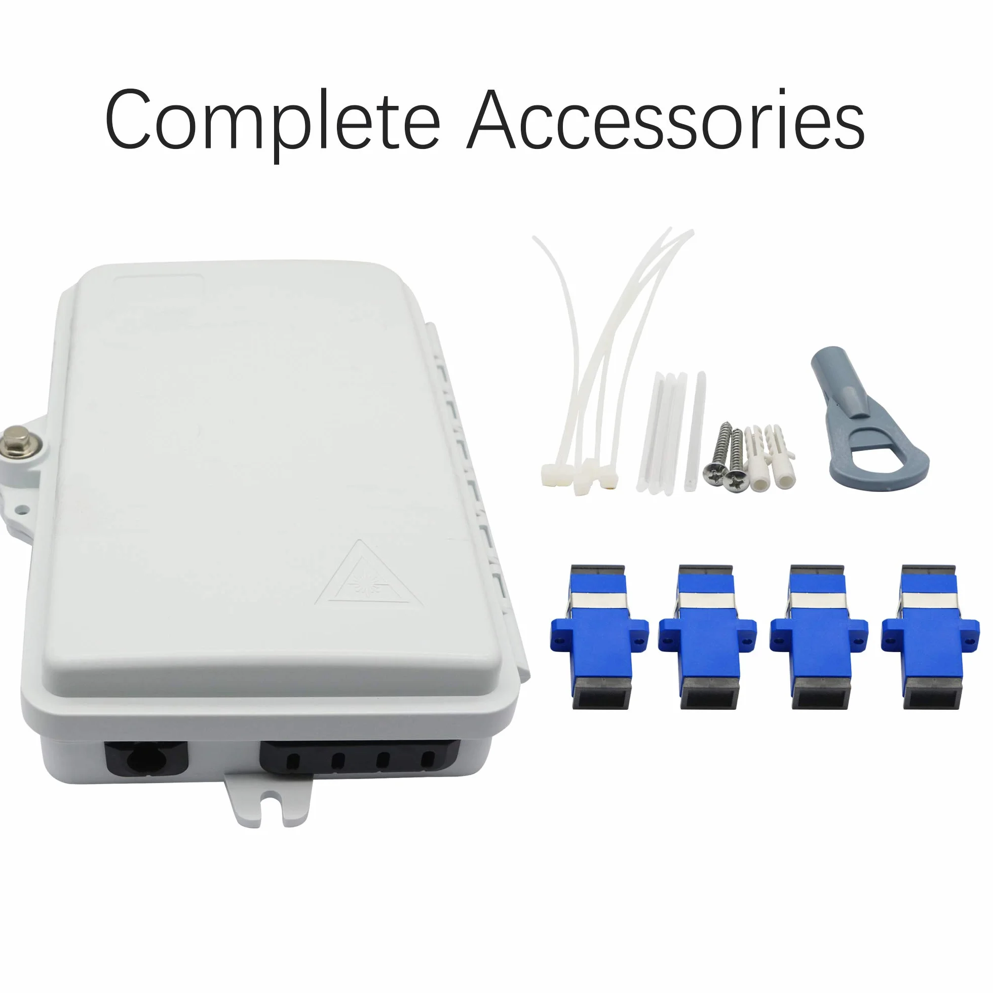 Boîte de distribution de fibre optique FTTH à 4 cœurs, boîte de distribution de fibre optique à 4 ports pour adaptateur SC, FC, e2000