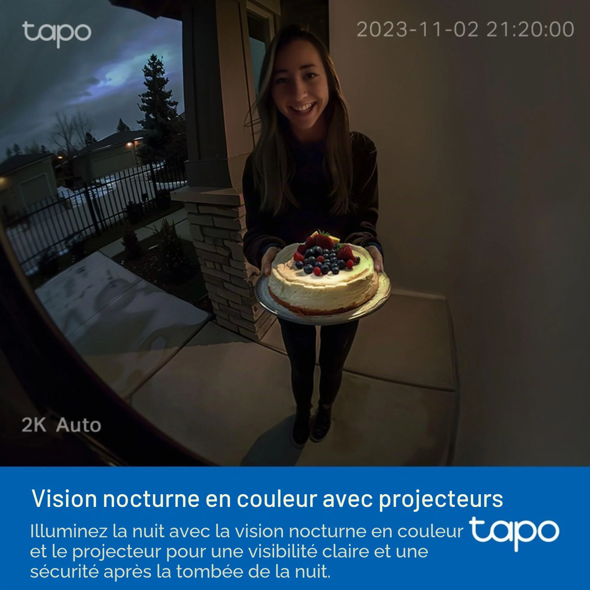 Tapo Caméra de Sonnette sans Fil, Sonnette vidéo alimentée par Batterie 2K 3MP, Vue Ultra Large à 160°, Vision Nocturne en Couleur, détection AI, IP65 résistant aux intempéries, Compatible avec Alexa