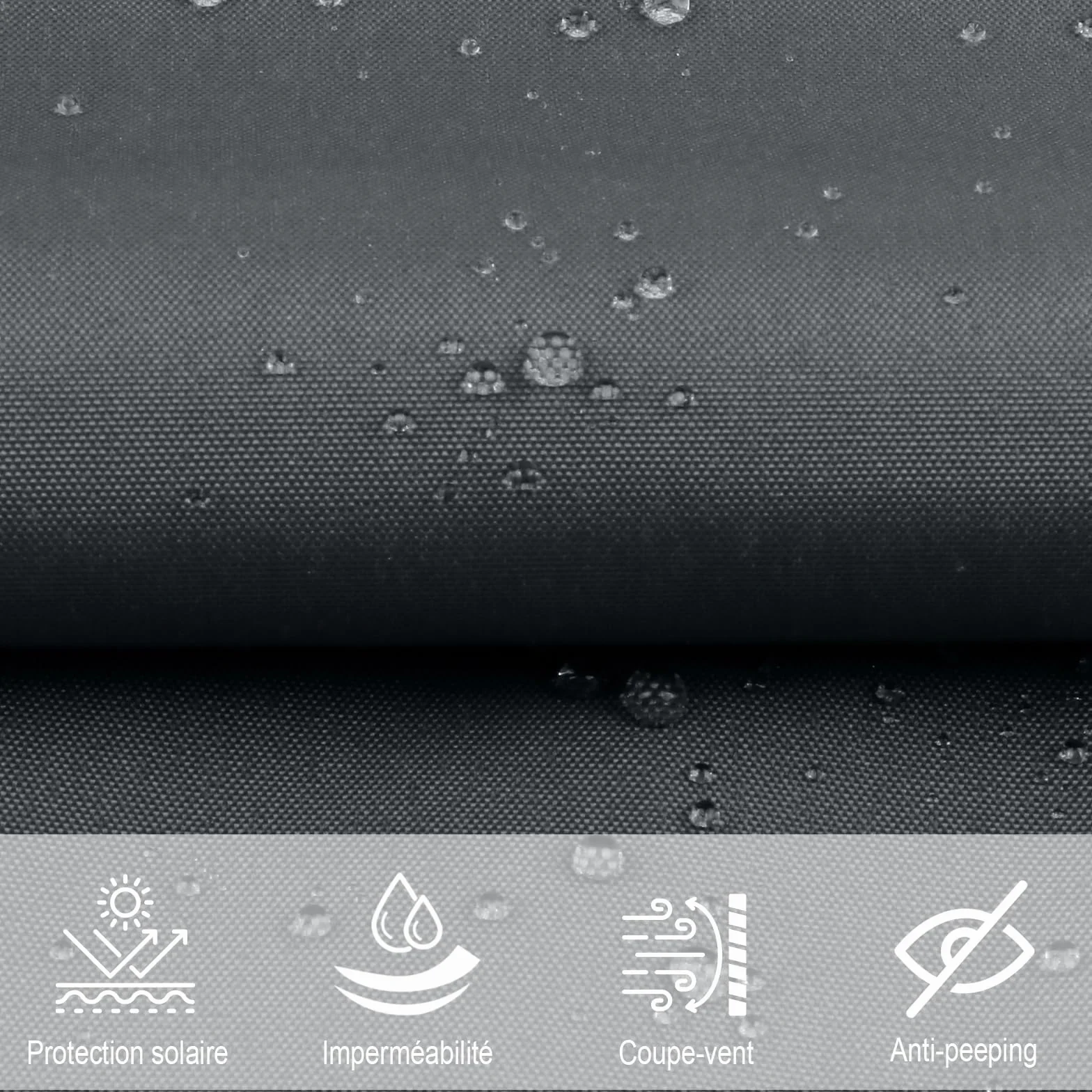 SUNNY GUARD Voile d'ombrage Triangulaire 3x3x4.25m Imperméable UV Protection Gris Anthracite