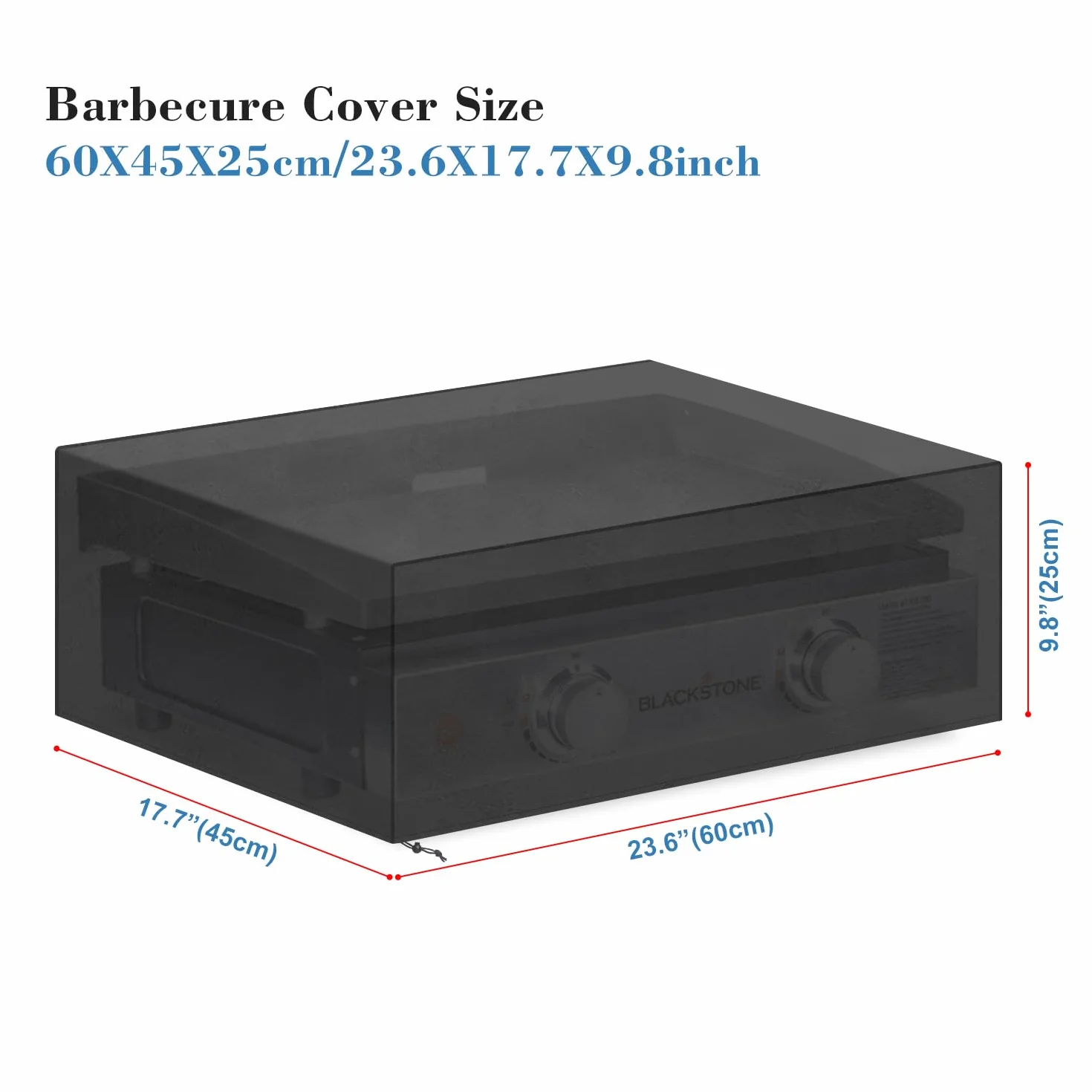VANSHEIM Housse Protection Plancha Extérieur 60x45x25 Imperméable Anti-UV Tissu Oxford