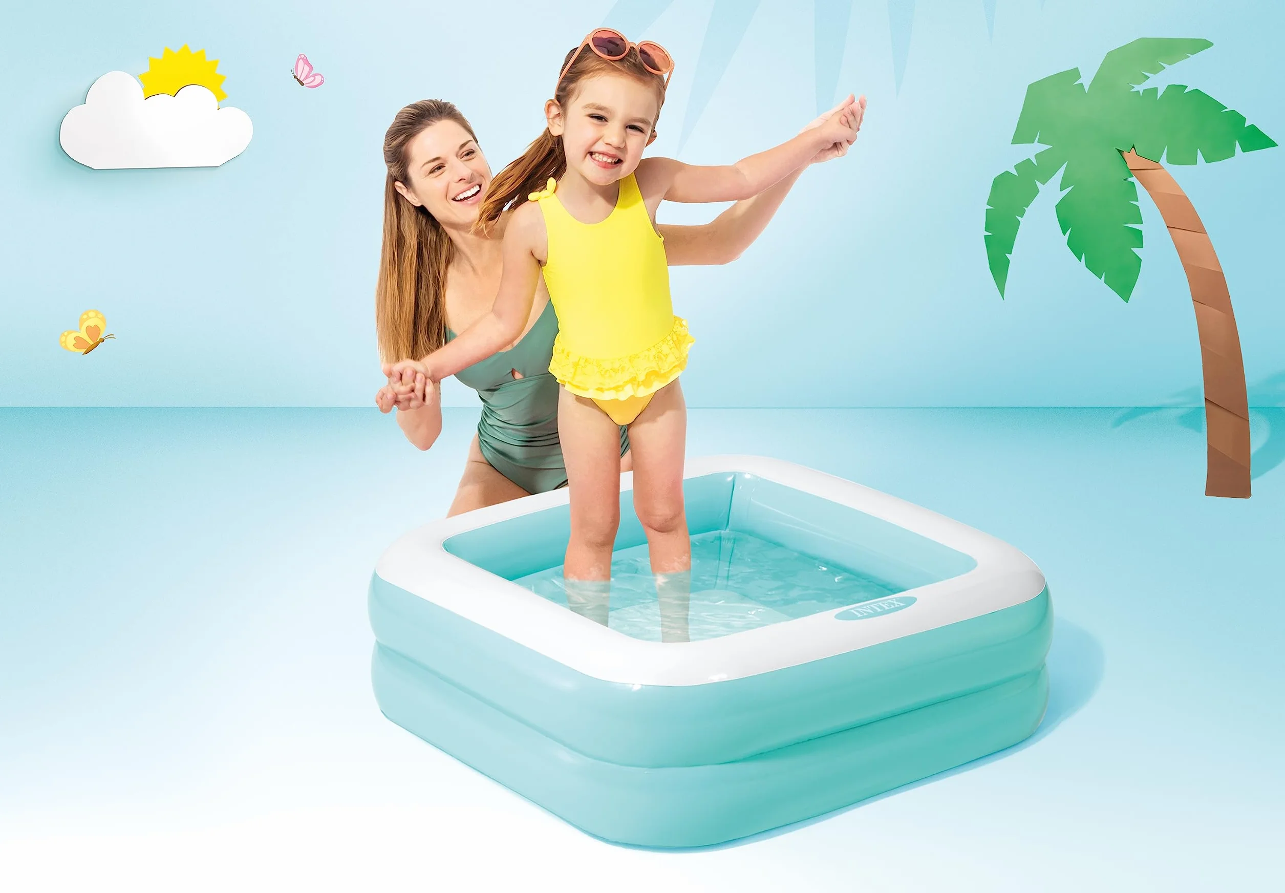 Intex Babypool Play Box Piscine multicolore 86 x 86 x 25 cm