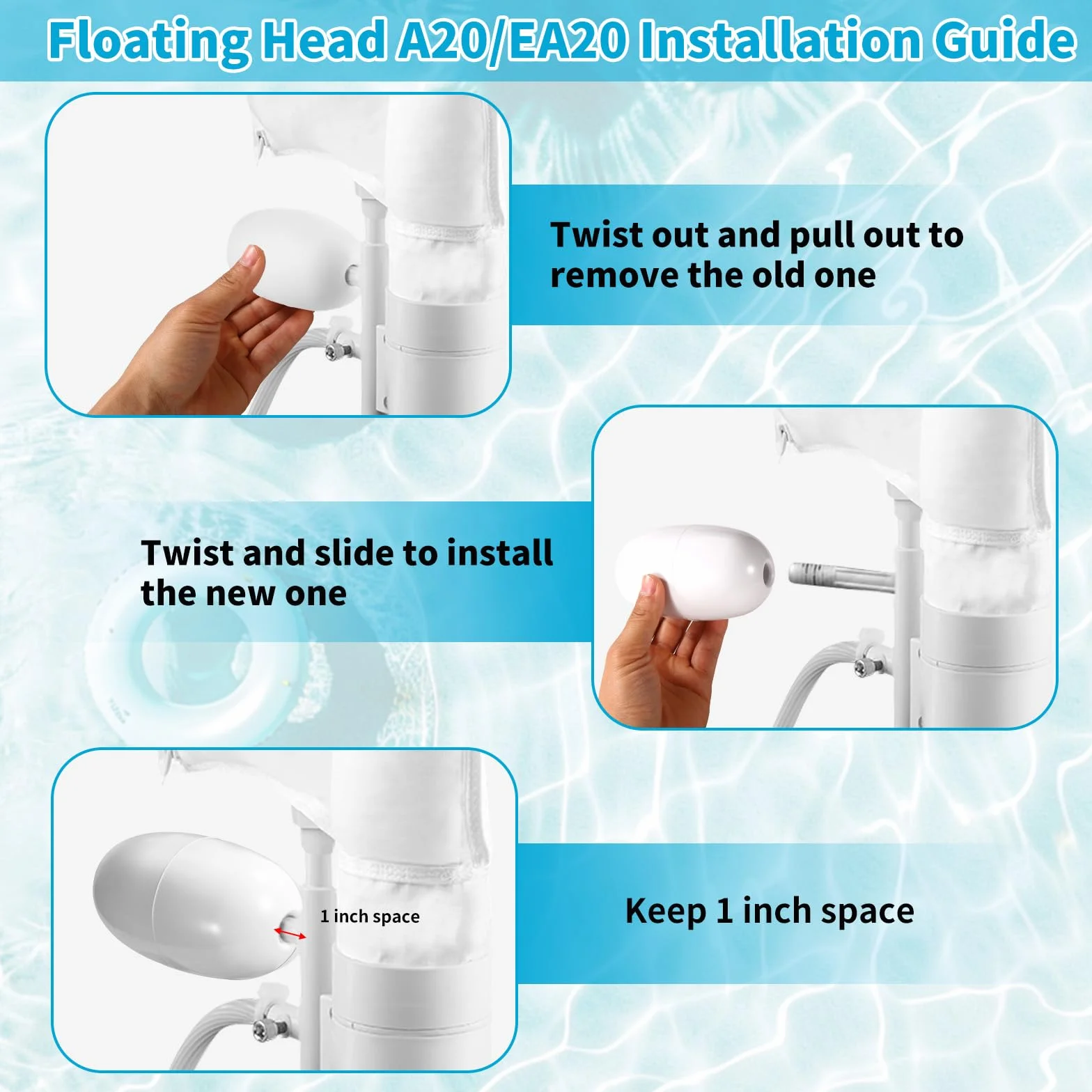 Flotteur de Nettoyeur de Piscine EA20 Remplacement Polaris Zodiac 180 280 360 380 Blanc