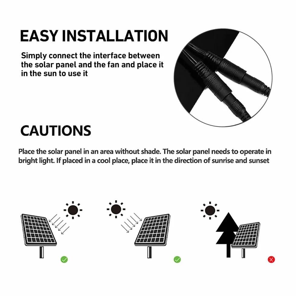 Lotvic Ventilateur d'Extraction Solaire 16W, Alimenté Solaire pour Poulaillers Serres Abris
