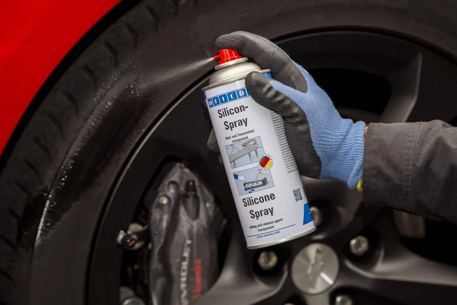 WEICON Spray Silicone 400ml / Agent de lubrification et séparation / Protection et entretien des plastiques, caoutchouc et métaux