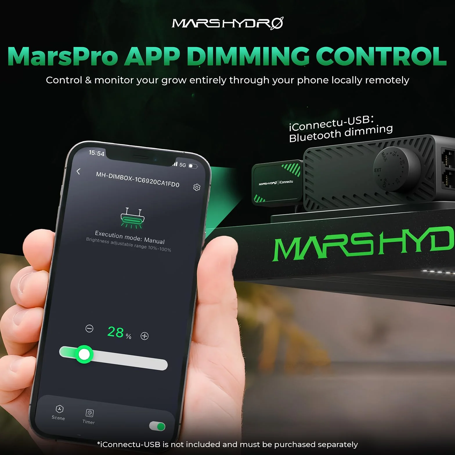 MARS HYDRO Contrôleur iConnect 2025 pour lumières LED FC FC-E SP3000 Bluetooth USB Smart Grow contrôlable