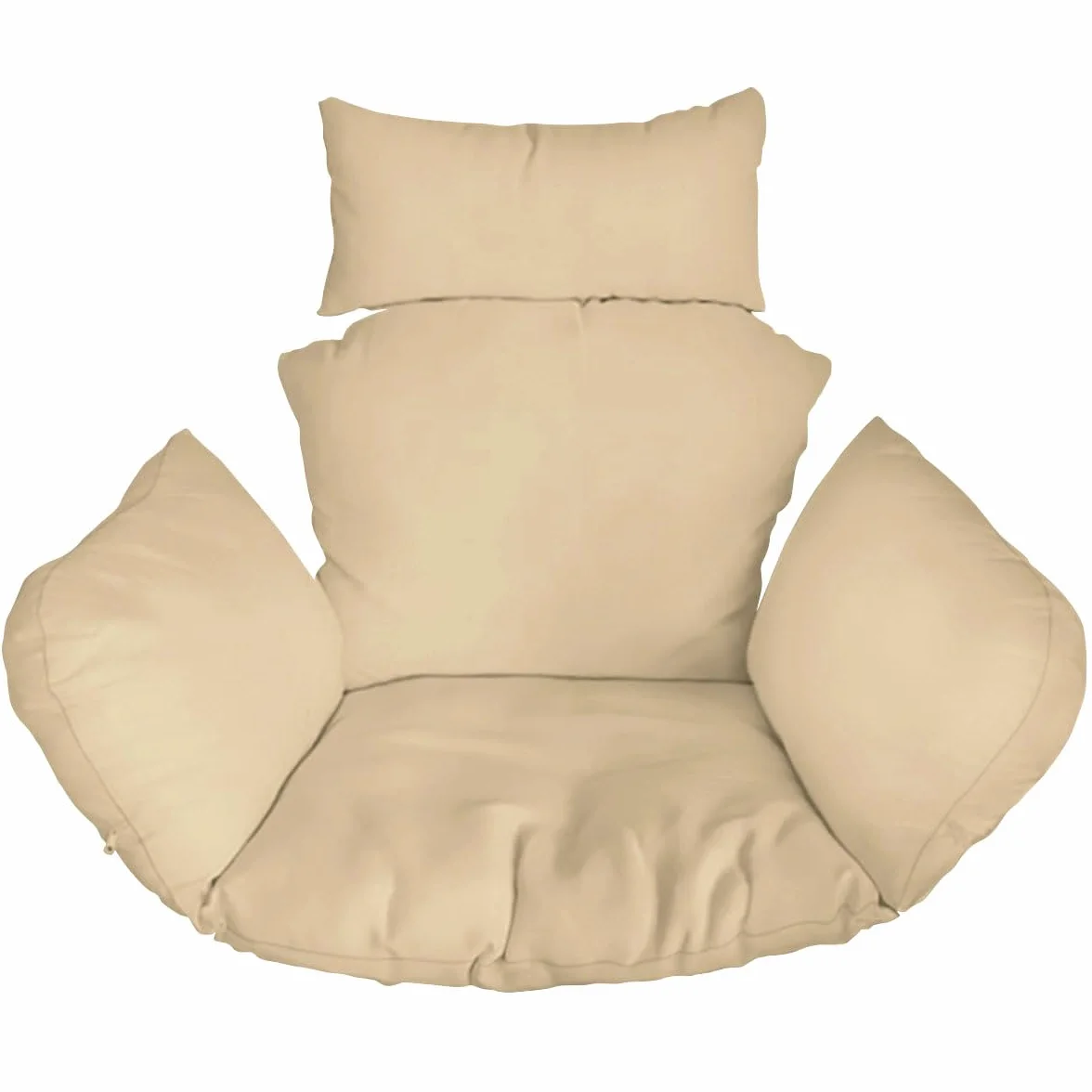 Ferocity Hamac Chaise Coussins Imperméable Siège Rembourrage Patio Jardin Balançoire Panier Suspendu Beige