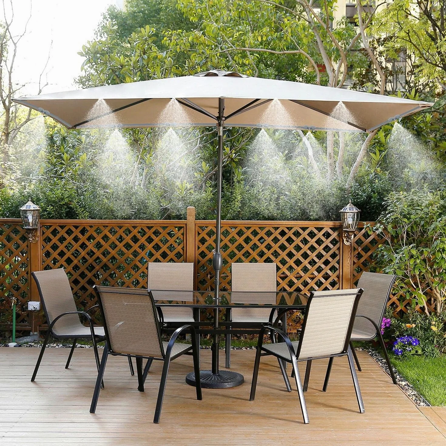 WERKA PRO Brumisateur de terrasse 20m 14 Buses Laiton