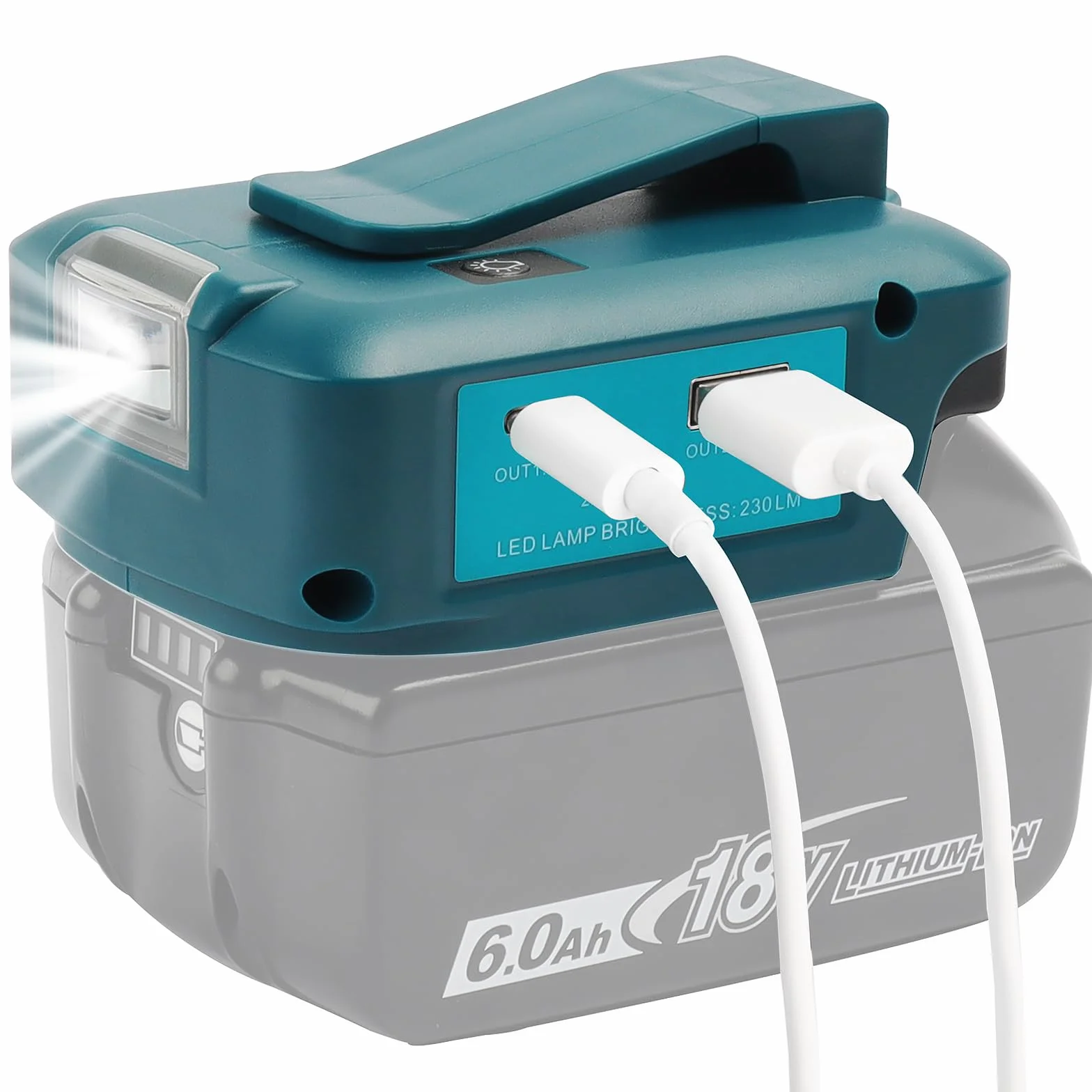 Makita Adp05 Convertisseur de lumière de travail pour batterie 14,4v 18v Adaptateur