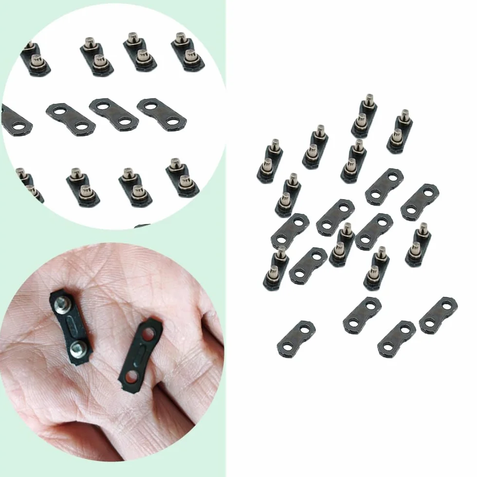 Boucle de chaîne, 10 liaisons de chaîne de tronçonneuse, boucle de chaîne, connecteur de chaîne robuste, connecteurs haute résistance (grand 3/8)