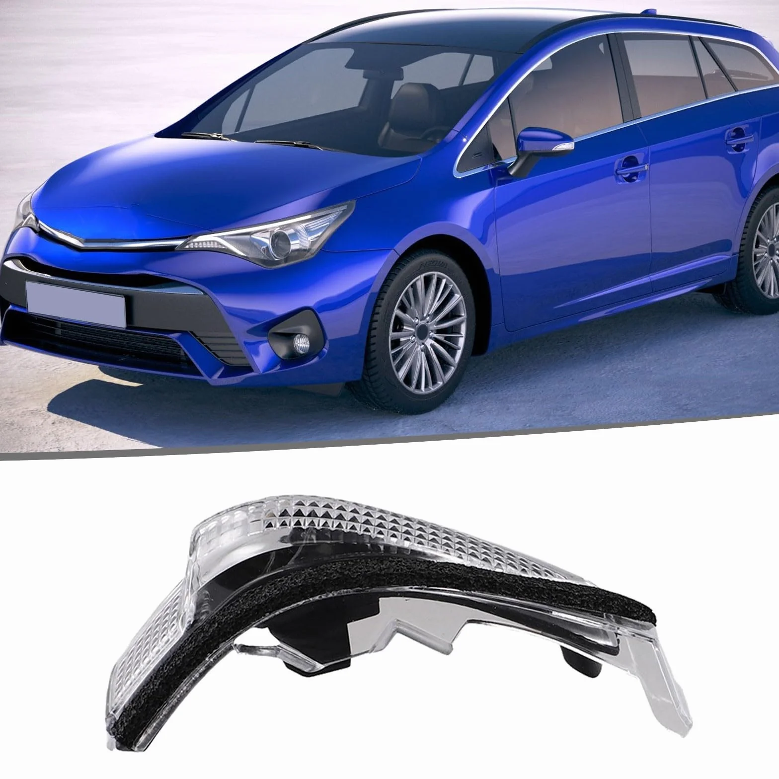 Lentille de clignotant de rétroviseur gauche pour Toyota Corolla 2013-2020 OE 8174102040 ABS de rechange noir transparent installation facile