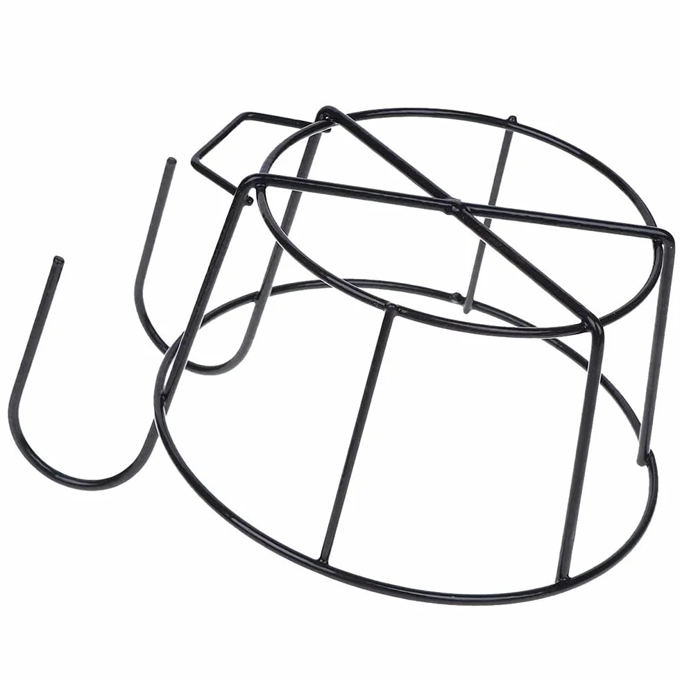 Support Fleurs Rond Crochet Jardinière Balcon Pot Métal Suspendu 2 Pièces