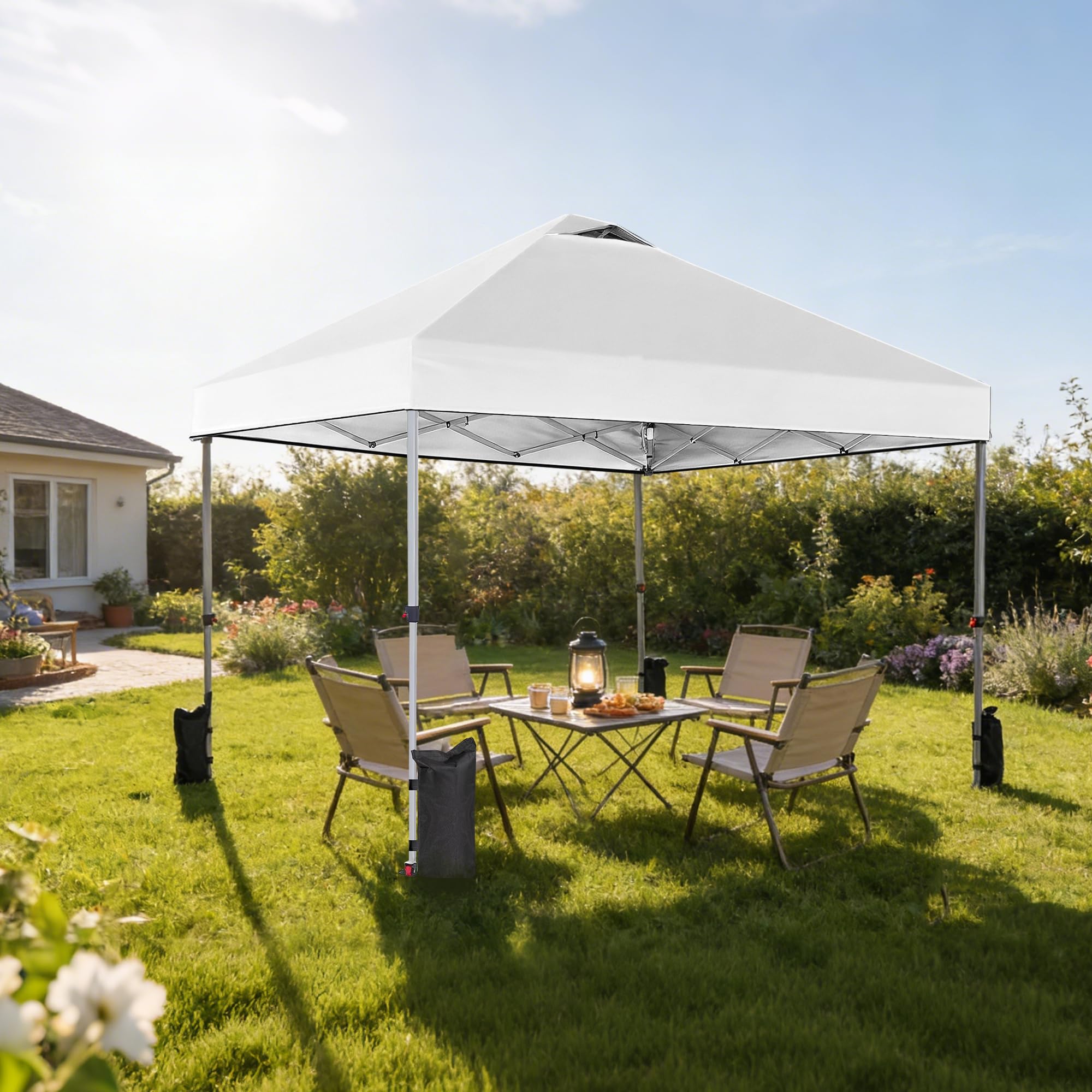 10x10ft Effortless Pop-Up Canopy with Rolling Bag