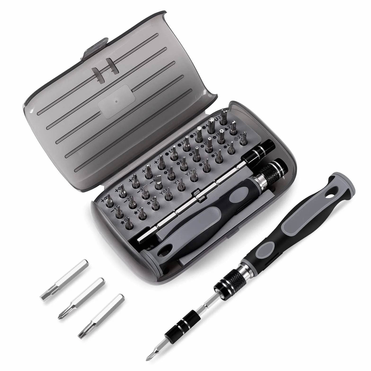 Vinabo Jeu Tournevis de Précision 32 en 1- Mini Set Tournevis Magnétique Bricolage Electronique de Réparation Kit, Outil Informatique pour PC, MacBook, iPhone, Lunettes, Montre, Smartphone