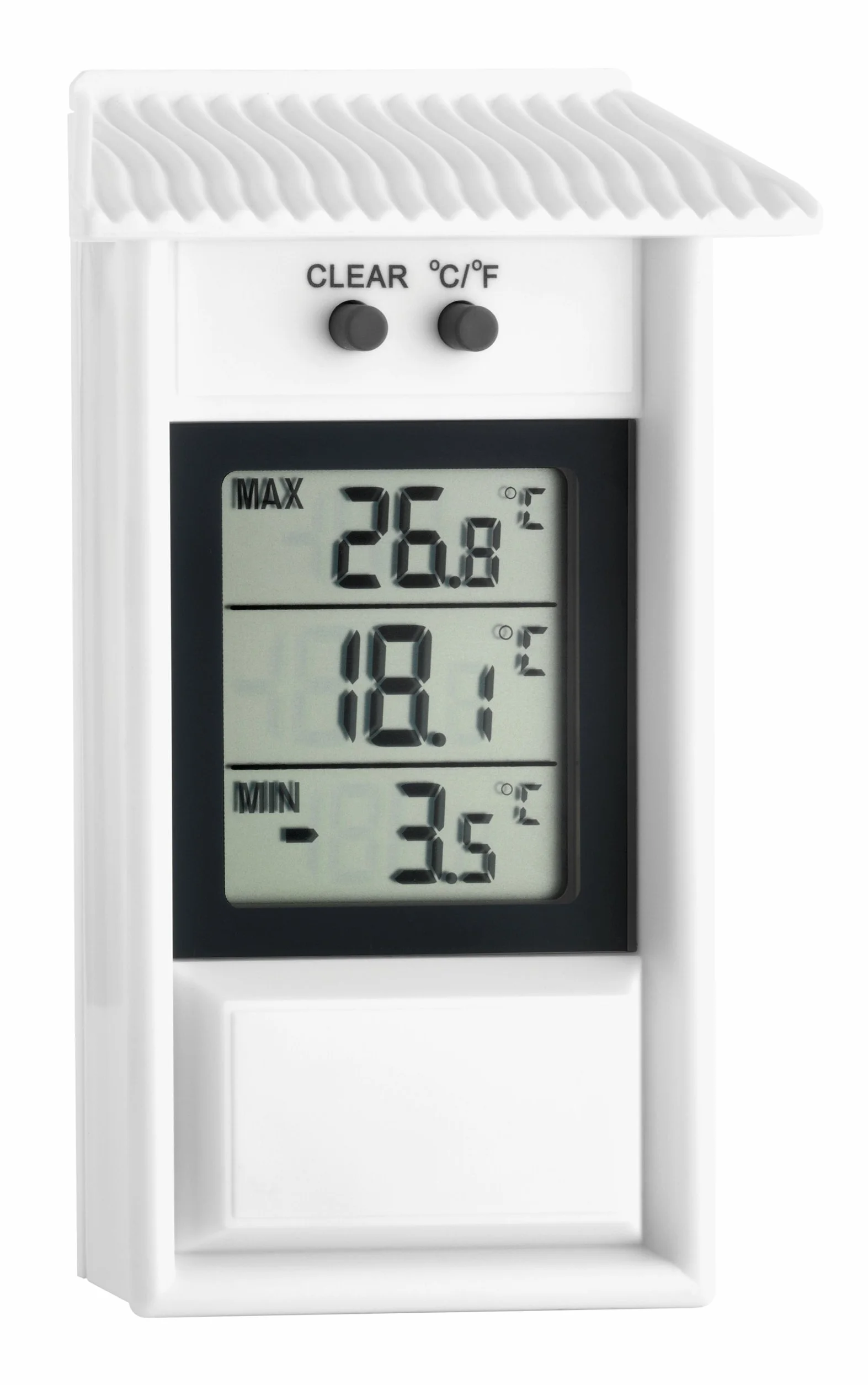 TFA Dostmann thermomètre numérique Maxima-Minima 30.1053 résistant aux intempéries blanc