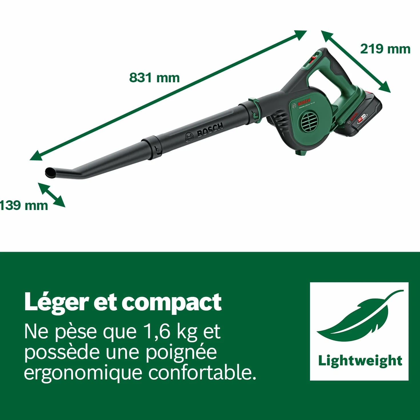 Bosch UniversalLeafBlower 18V-130 Souffleur de Feuilles sans Fil 18V