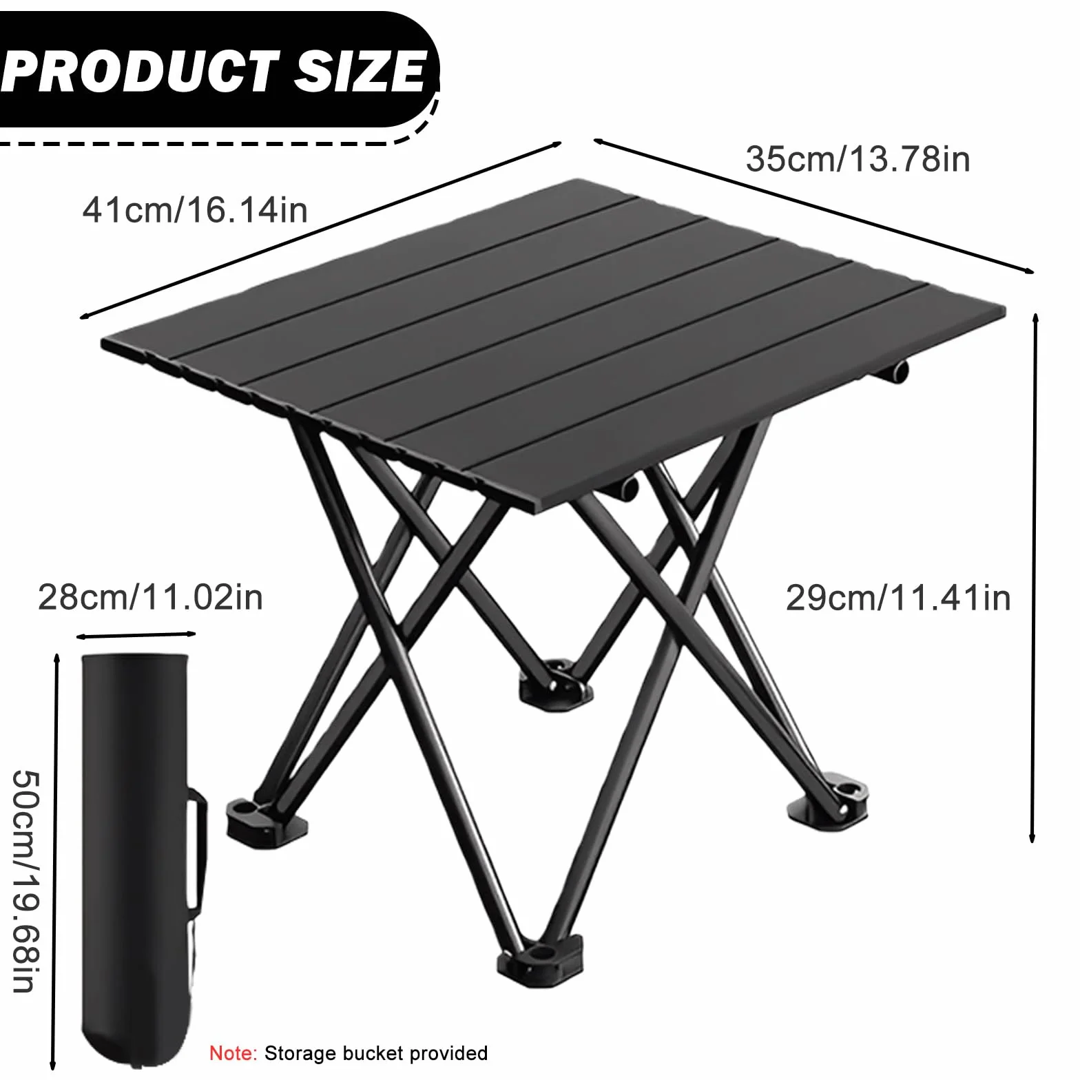 Table de camping pliable portable GOMETY en aluminium avec sac de transport