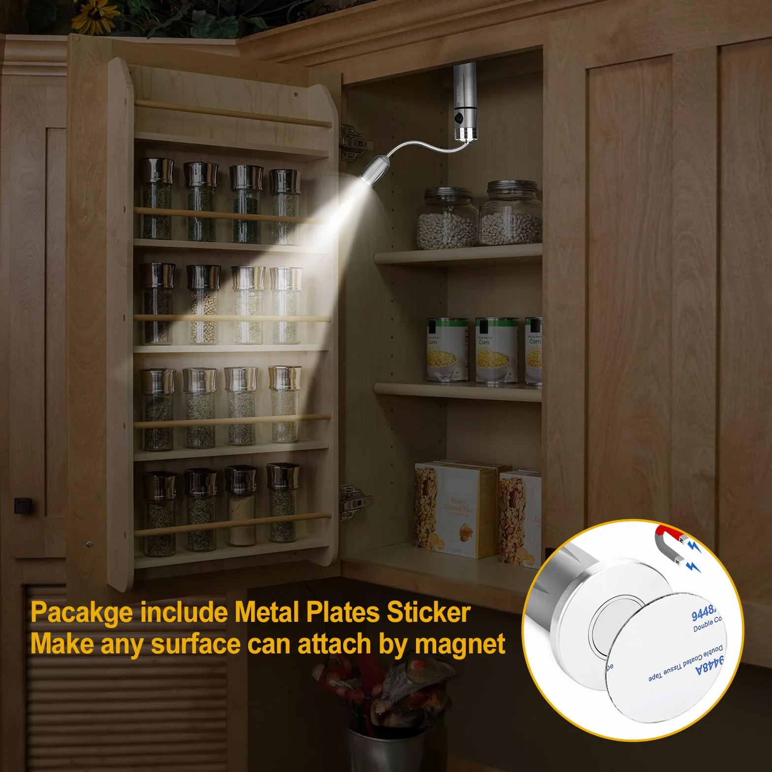 Lampe de barbecue LED rechargeable ultra lumineuse, col de cygne flexible, base magnétique