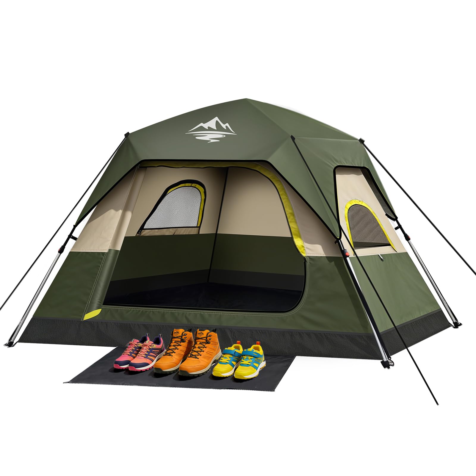 4-Person Instant Setup Waterproof Camping Tent