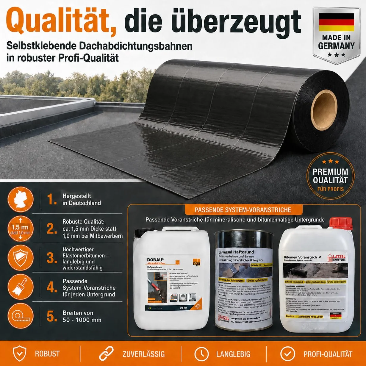 Membrane d'étanchéité en bitume élastomère avec revêtement aluminium coloré 10 m2. Format autocollant 1 x 10 m de peinture au noir de coleur