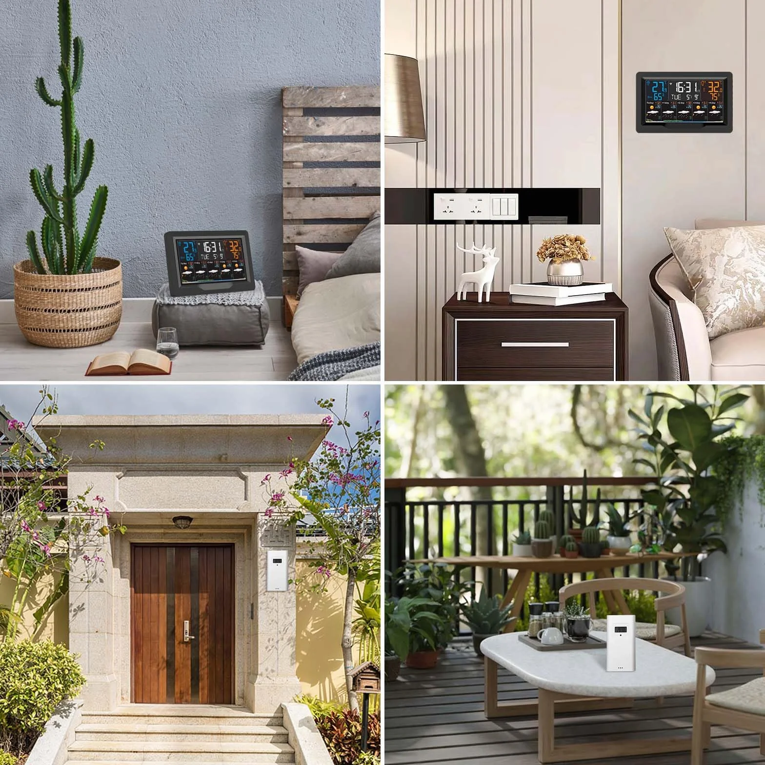 Jely Capteur Extérieur Compatible Station Météo EM3390TF Blanc