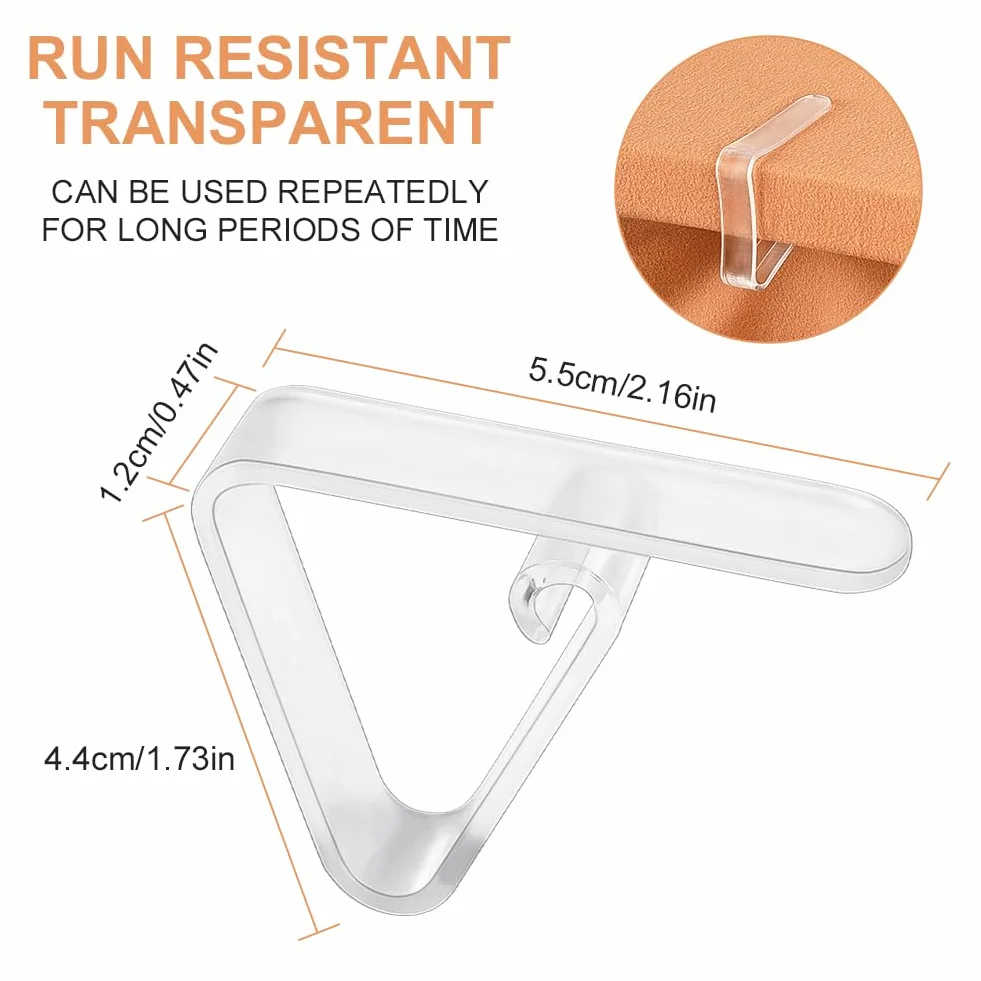 Pinces À Nappe Plastique 27Pièces Clips de Nappe Table Anti-Glissant Transparent Fixation Attache
