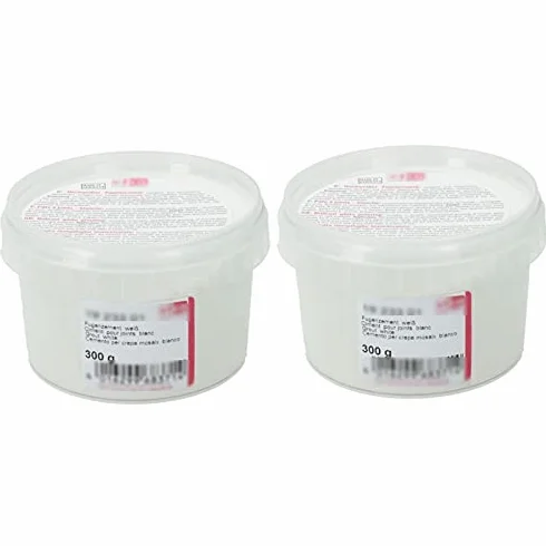 Artif Lot de 600g Ciment Blanc pour Joints de mosaïc, 2X Pots de 300 g, Poudre à Joints carrelage, mosaique