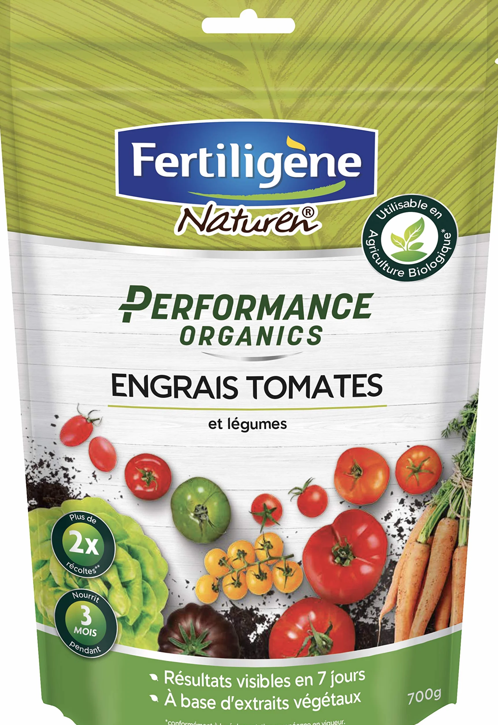 Engrais Granulés Performance Organics Tomates Légumes 700 g UAB FertiliGENE Naturen POETOM7