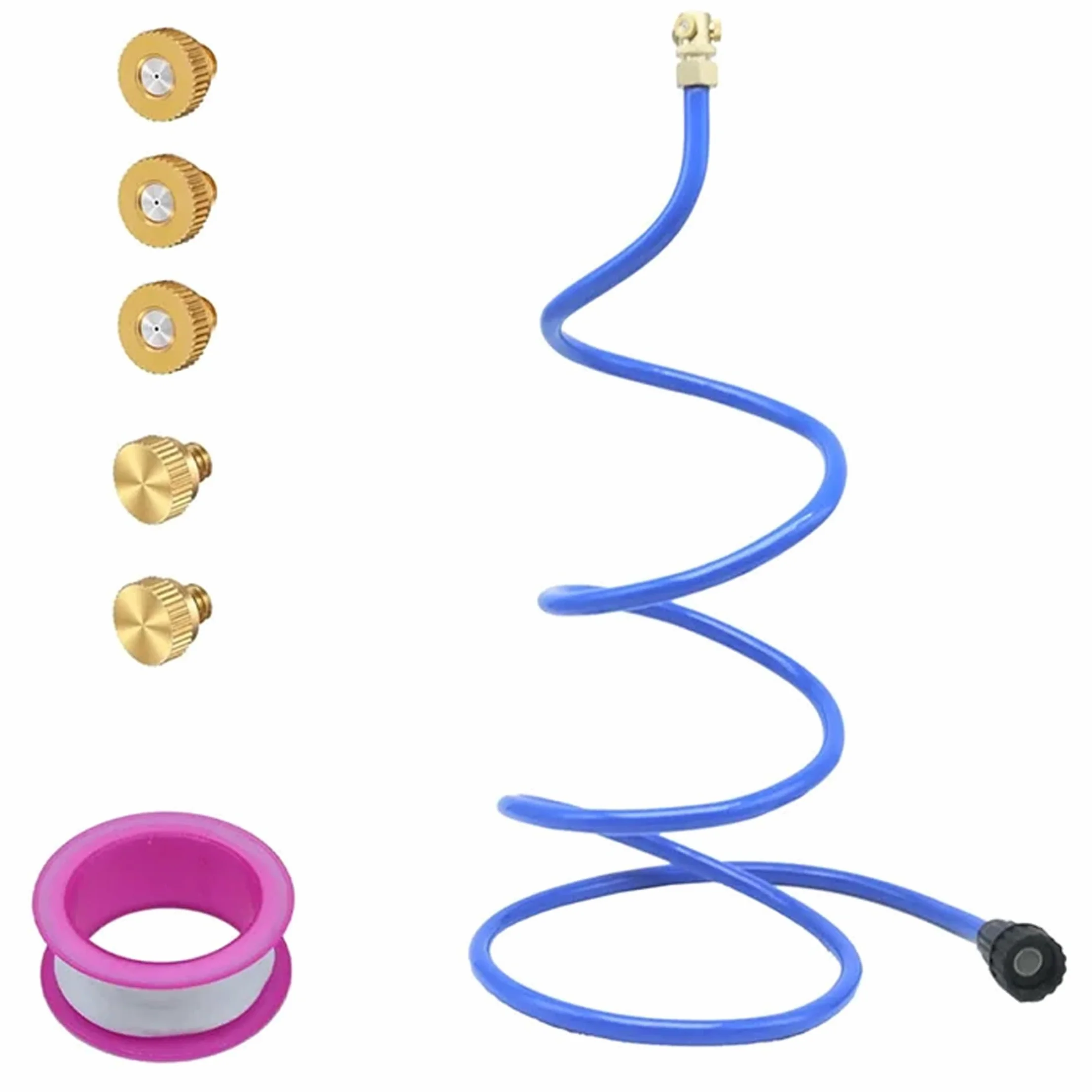 Système de brumisation extérieur Monsieur Portable réglable 76 Pouces Anti-Obstruction Tuyau 3/4 Pouces Bleu