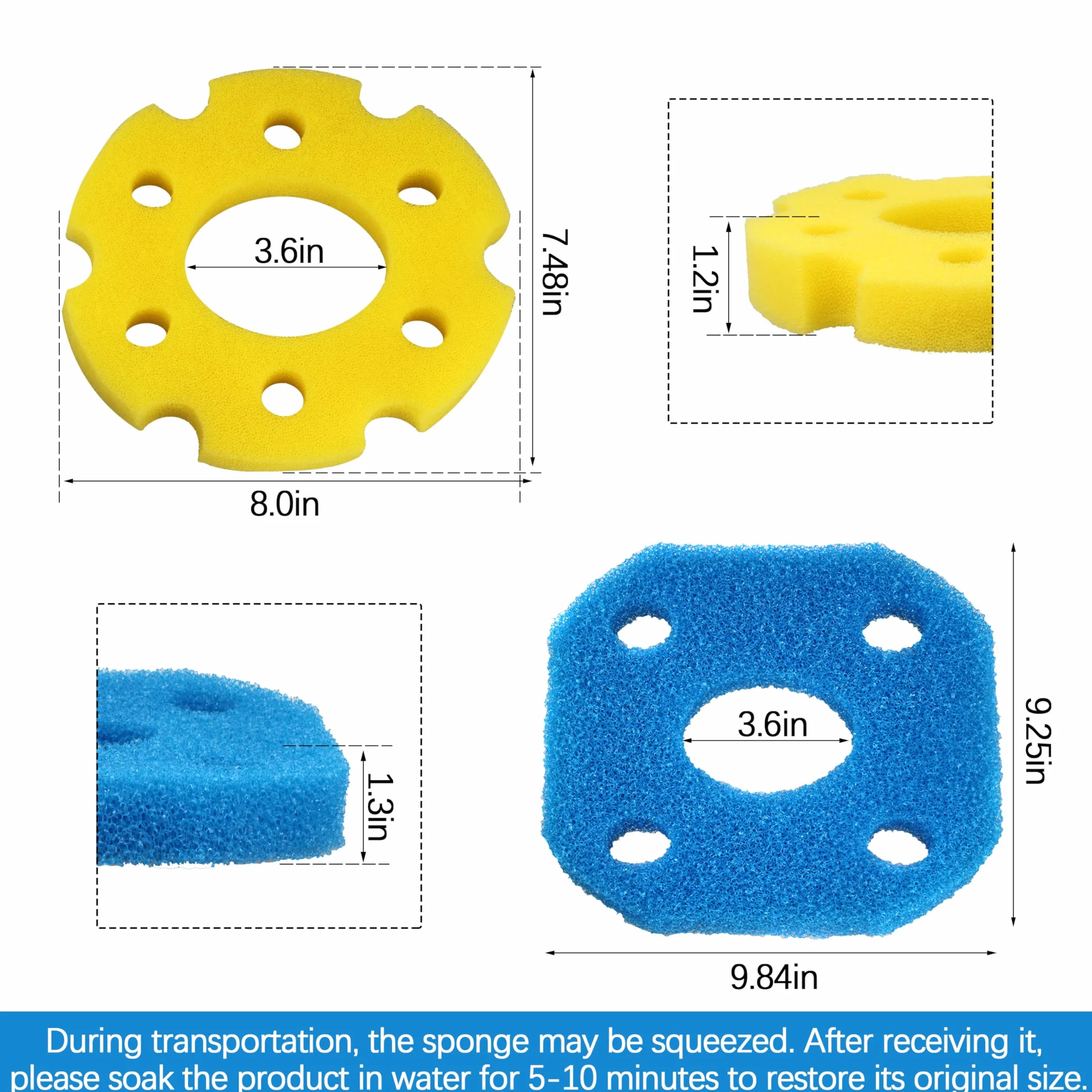 Filtre éponge de Rechange pour Filtre en Mousse CPF-250/CPF-180