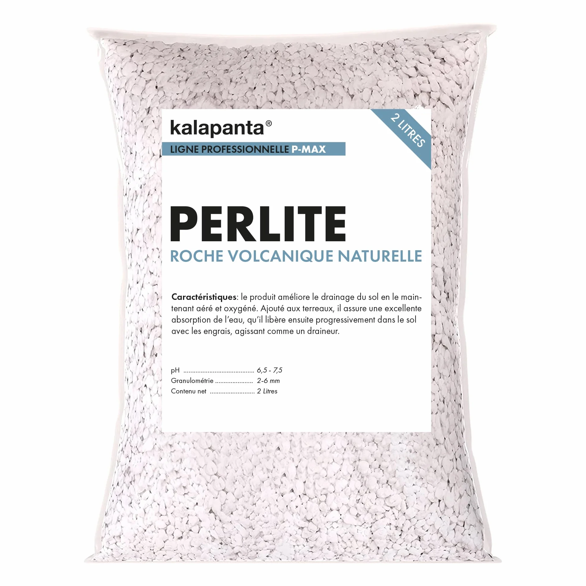 Perlite volcanique naturelle expansée pour jardinage 2 L drainage plantes intérieur