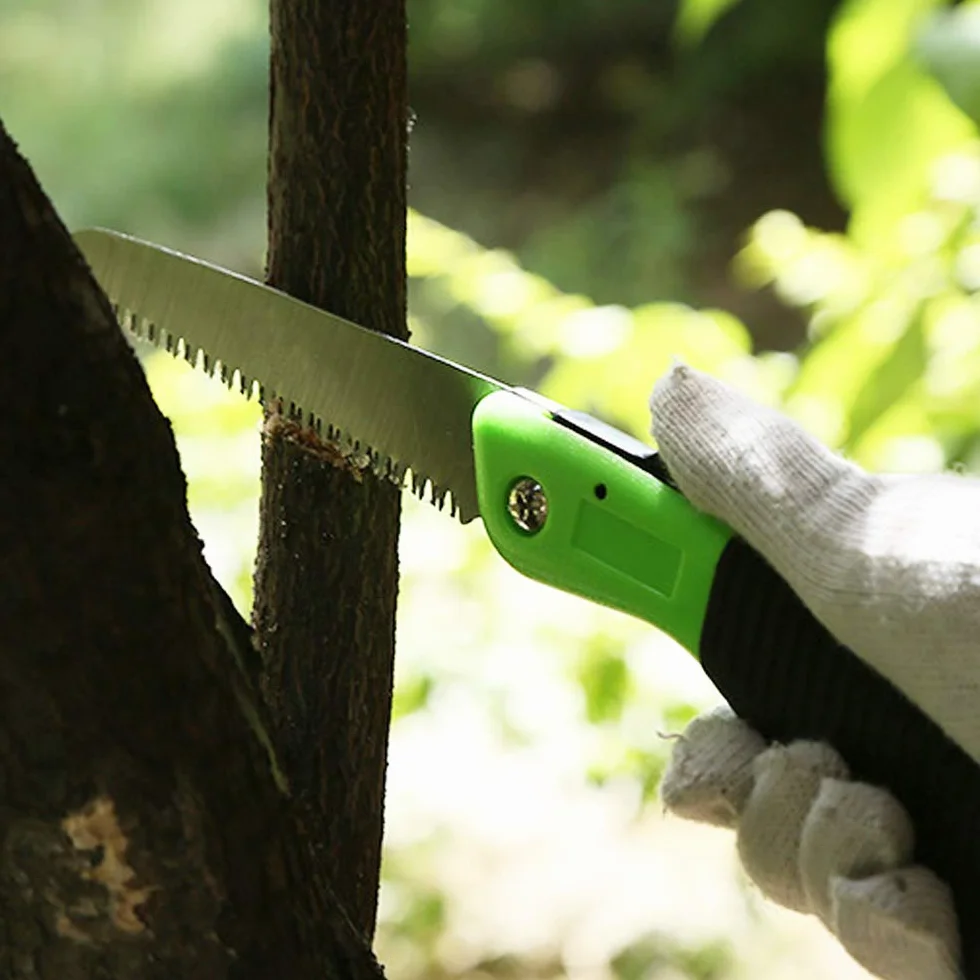 GTIWUNG Prime Scie Pliante à Main, Scie d'élagage avec poignée antidérapante et lame acier trempée, Outils portatifs d'élagage de jardinage