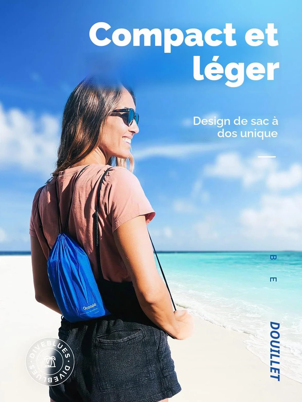 OCOOPA Grande Couverture de Plage 210 x 200cm Imperméable Anti Sable Pique-Nique