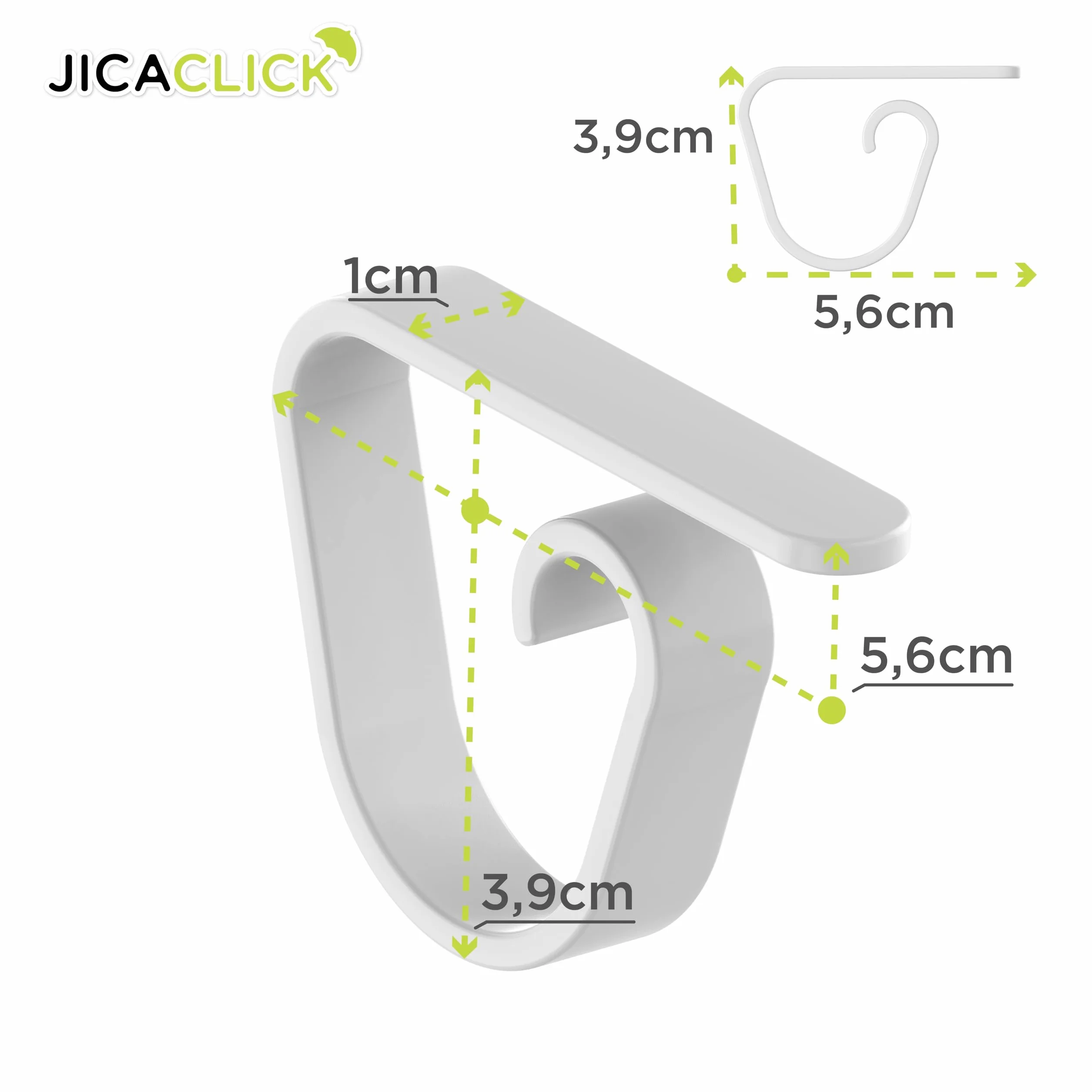 Pince Nappe Lot 50 Acier Inoxydable Fixation Universelle 1 à 4,5 cm Extérieur Blanc