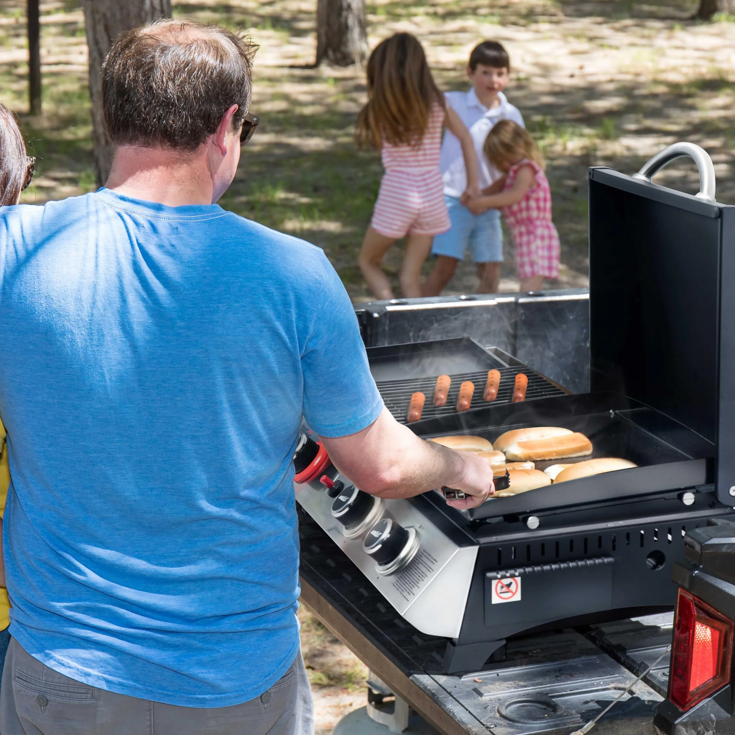 Royal Gourmet Barbecue Gaz Portable 3 Brûleurs 3 en 1 Plancha Grille 8.5kW Propane Noir