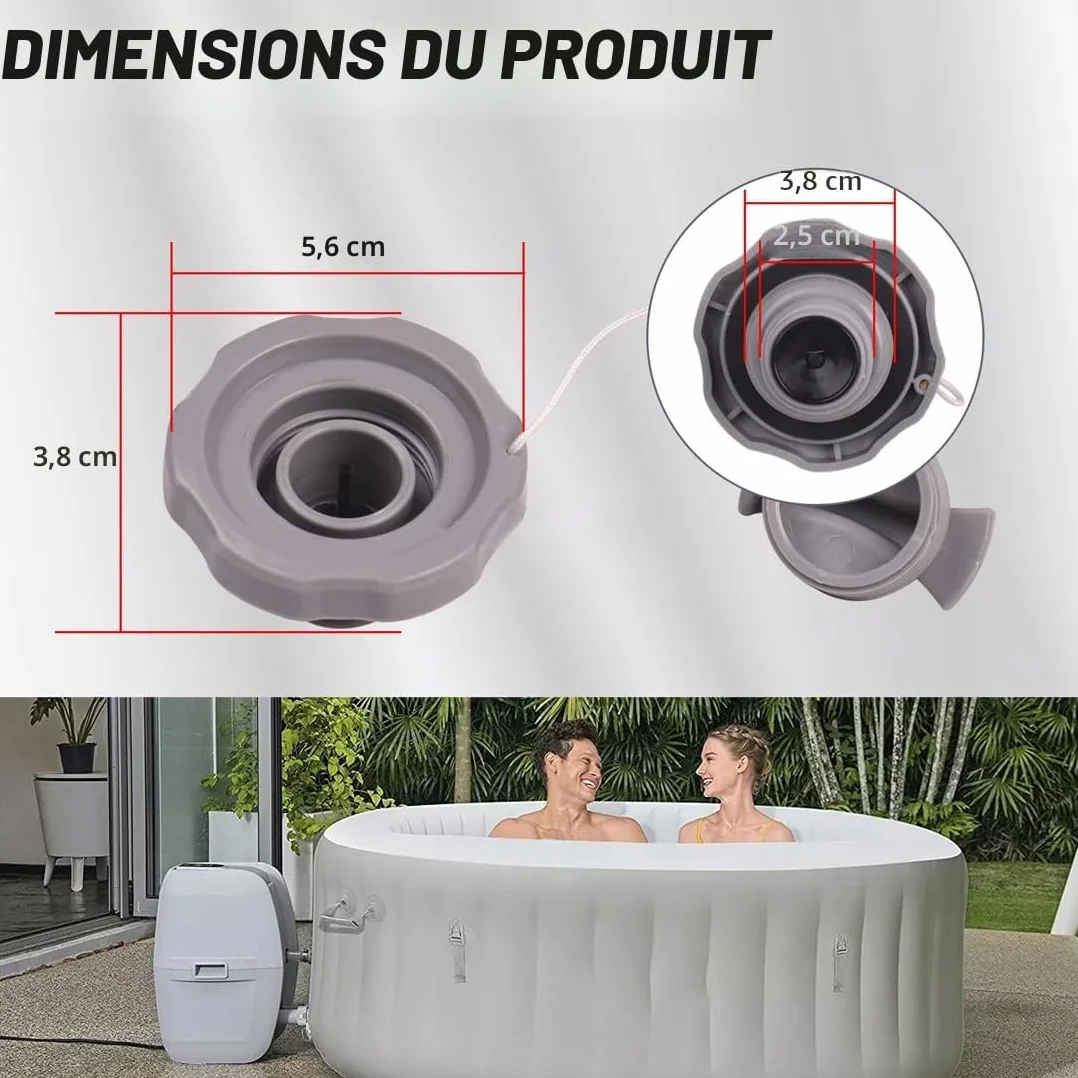 Bestway Bouchon de valve d'air pour spa gonflable Airjet Saluspa Lay Z Spa - Pièce P05767