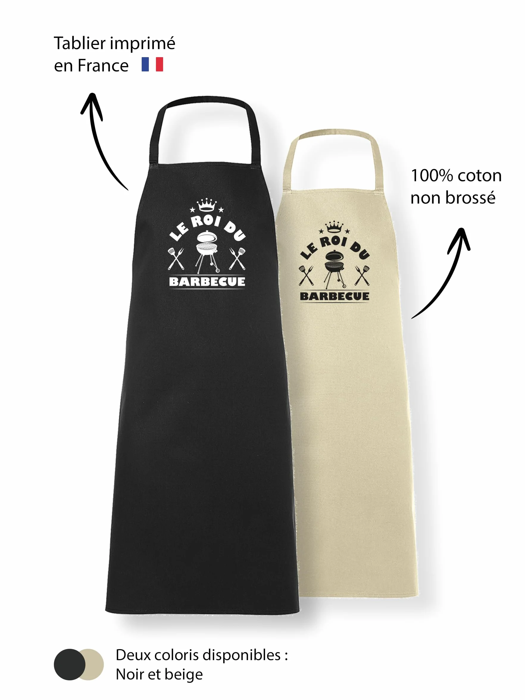 Le Roi du Barbecue Tablier de Cuisine pour Maîtres des Grillades