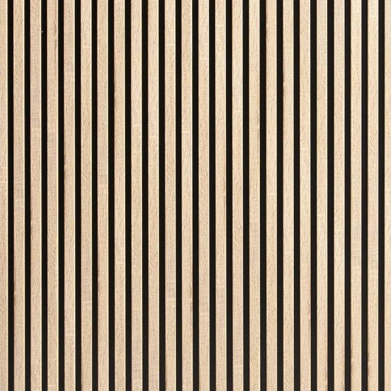 DECOON - Panneau Mural tasseaux Bois Rigide 250 x 30 x 1,4 cm - Décor chêne et Fond Noir - Revêtement décoratif 3D pour Murs intérieurs - Facile à Poser, Effet Relief Moderne - 0,75 m²