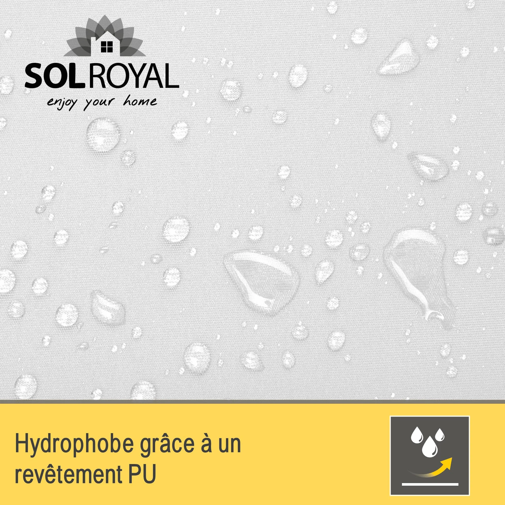 Sol Royal Brise Vue Balcon Extérieur PES SolVision PB2 90x300 cm Blanc Protection UV 160 g/m²
