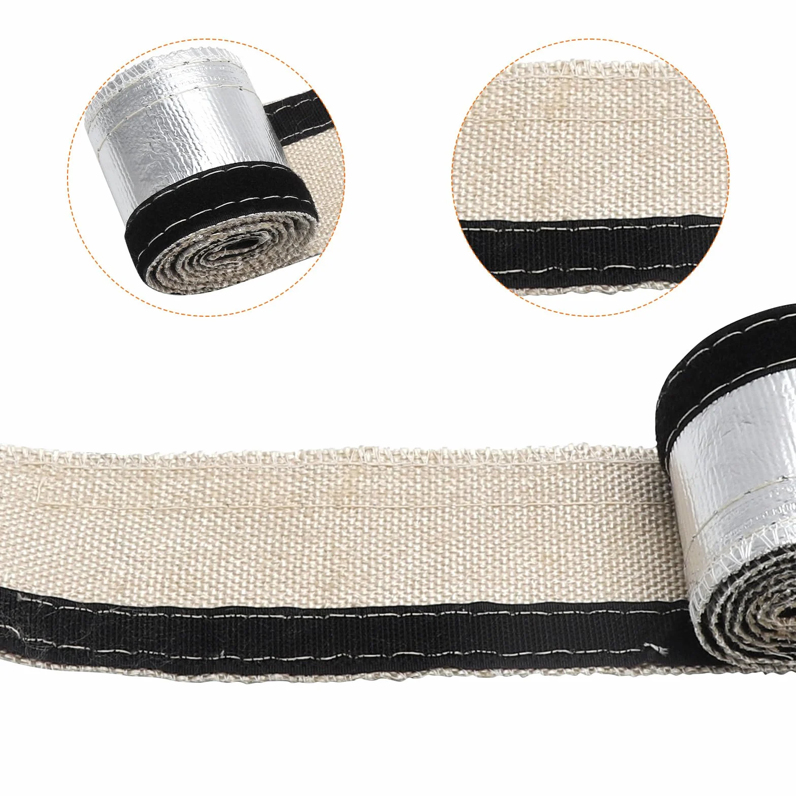 1m Hitzebeständiges Aluminium-Titan-Schlauchgehäuse avec Gants, Diamètre Intérieur 15 mm Protection du Câble Résistant aux Hautes Températures