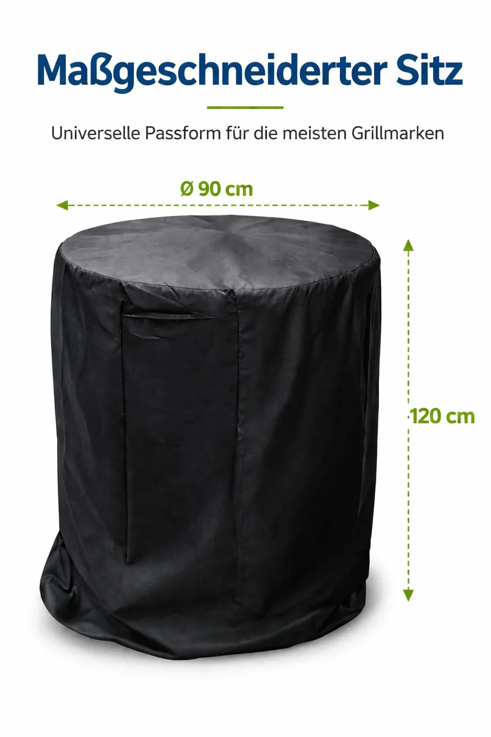 Housse de Barbecue Ronde Polyester Ø90×120 cm Imperméable Anti-UV Anti-poussière